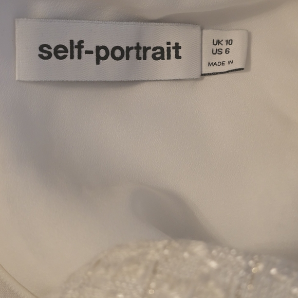 Self-Portrait Ivory Mini Dress with Bow Accents - Picture 3 of 4